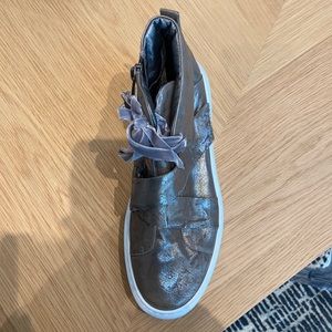 Henry Beguelin brown metallic high top sneakers